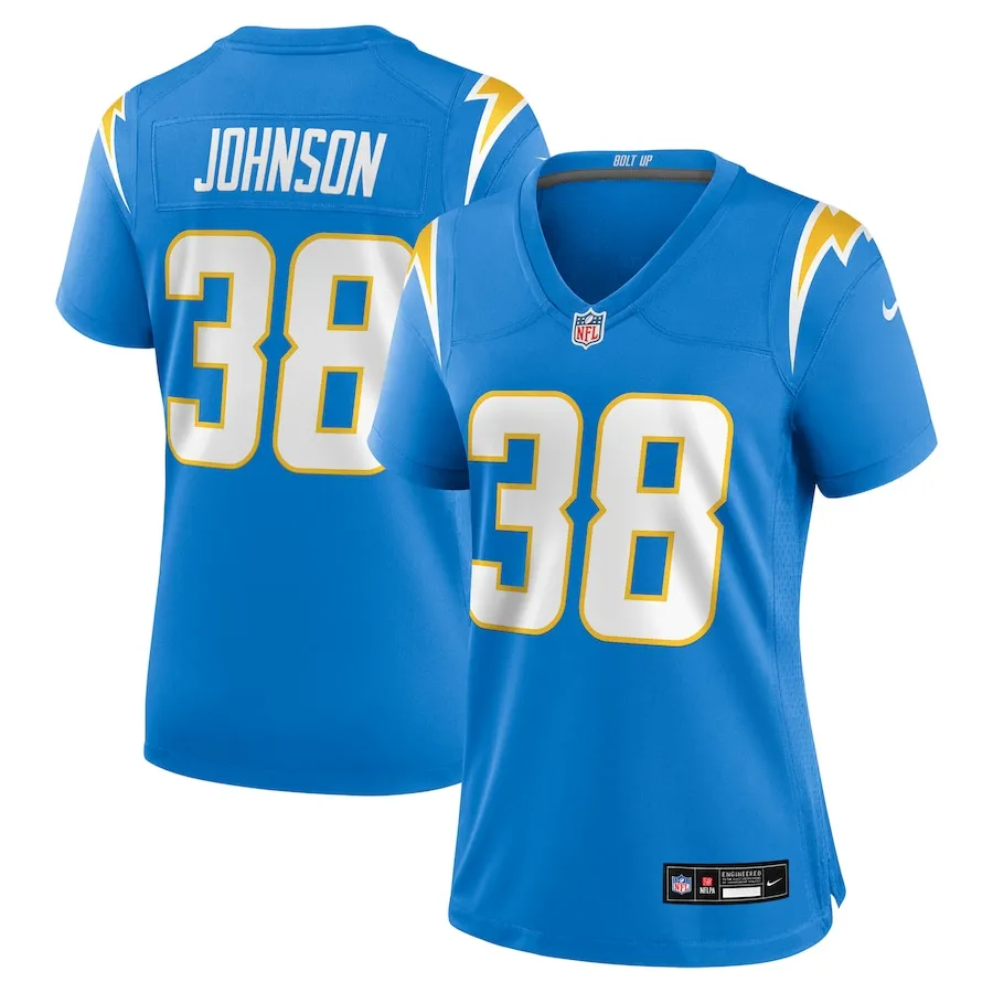 Emany Johnson Los Angeles Chargers Nike Women's Team Game Jersey -  Powder Blue