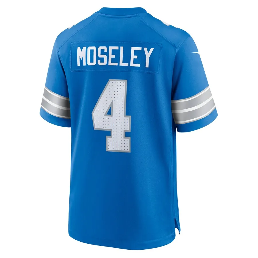 Emmanuel Moseley Detroit Lions Nike Team Game Jersey -  Blue