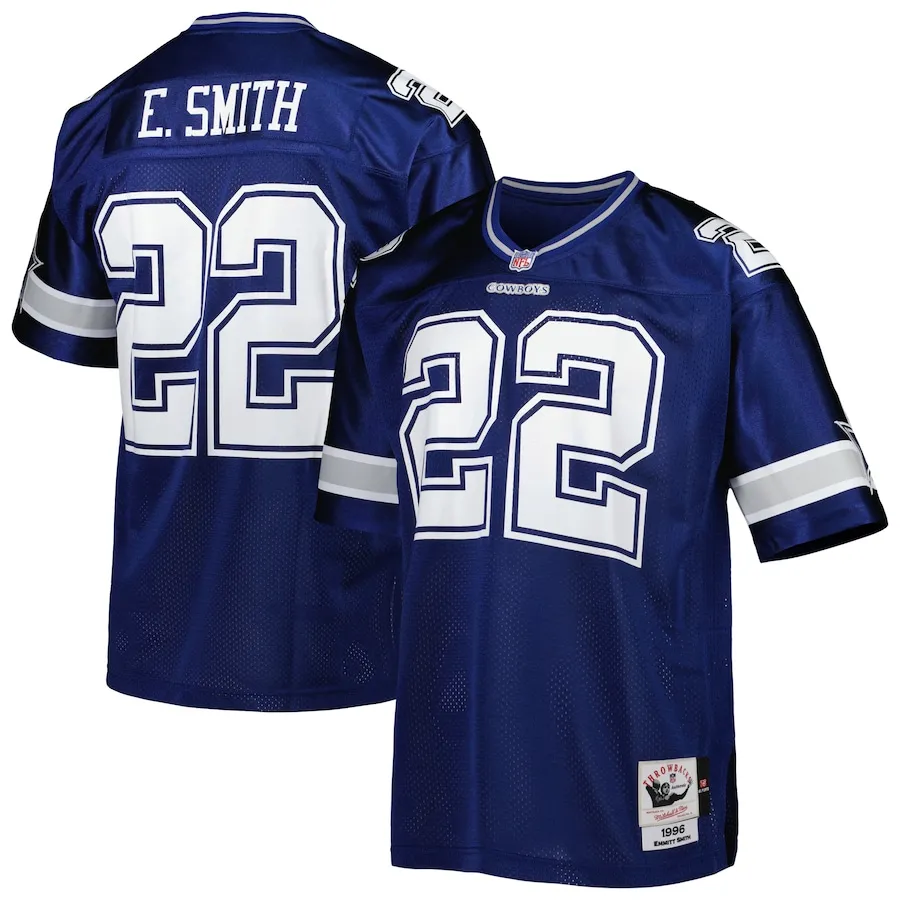 Emmitt Smith Dallas Cowboys 1996 Mitchell &amp Ness Authentic Throwback Retired Player Jersey - Navy