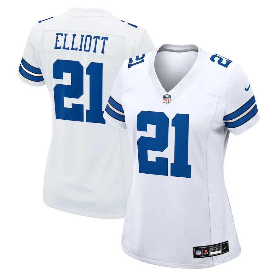 Ezekiel Elliott Dallas Cowboys Nike Women's Team Game Jersey - White