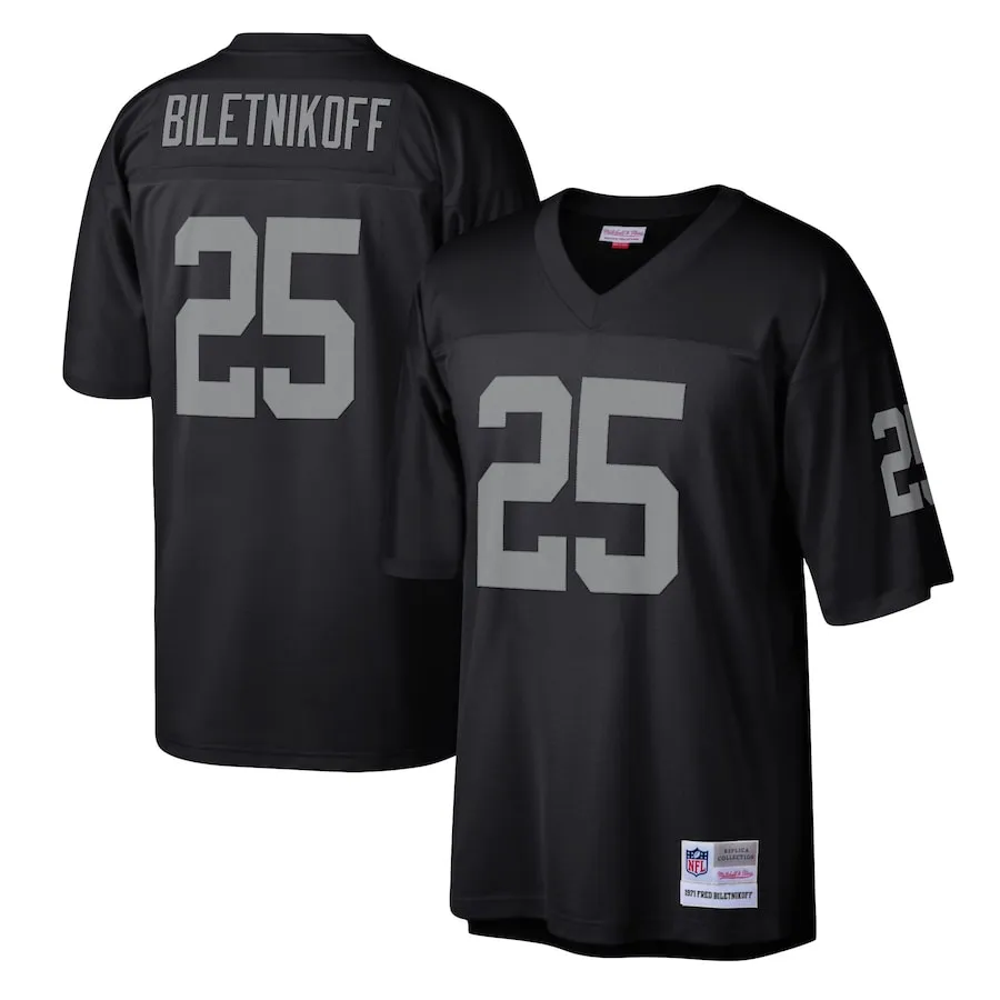 Fred Biletnikoff Las Vegas Raiders Mitchell &amp Ness Legacy Replica Jersey - Black