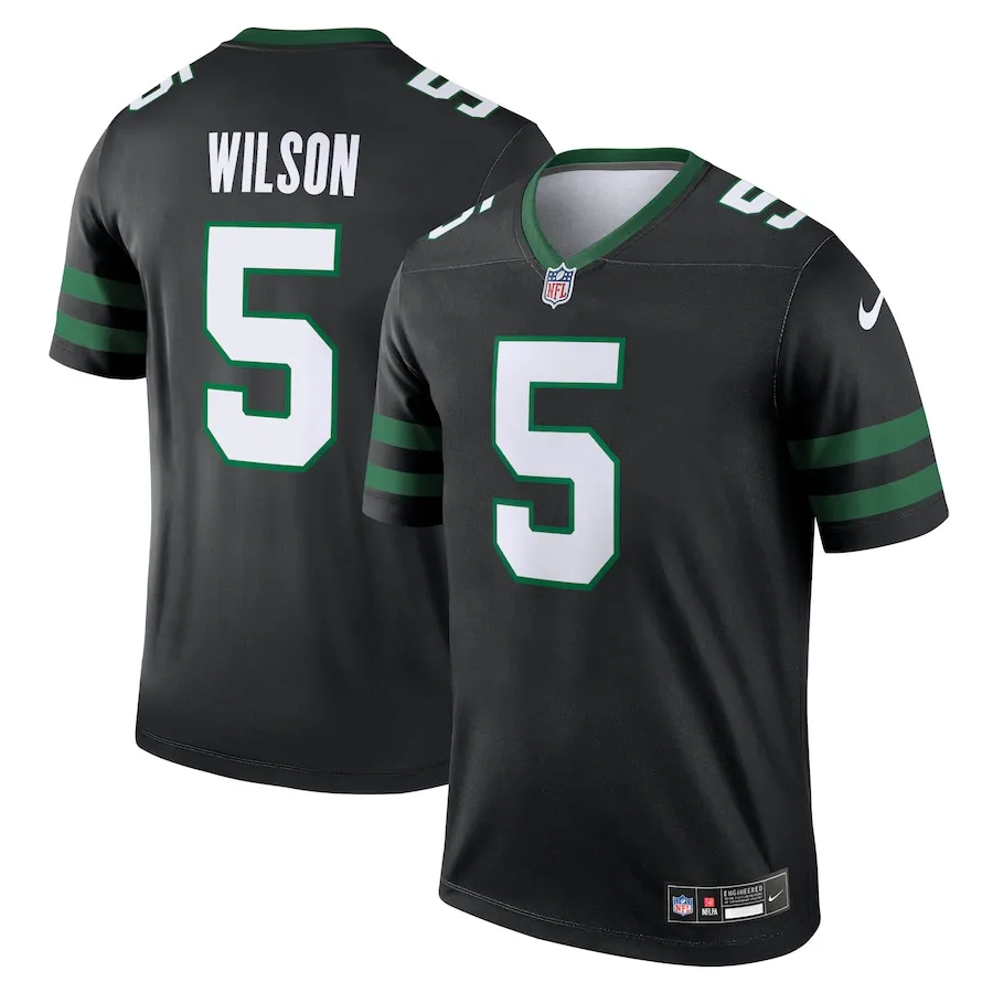 Garrett Wilson New York Jets Nike Alternate Legend Jersey - Black