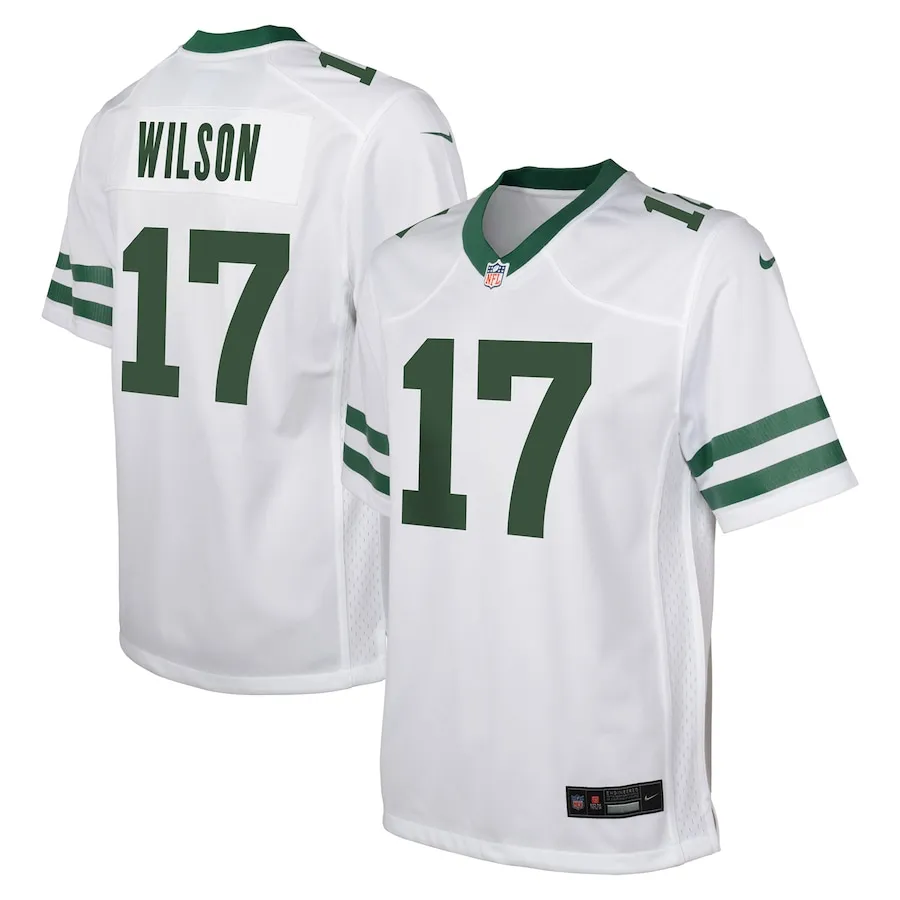 Garrett Wilson New York Jets Nike Youth Game Jersey - Legacy White