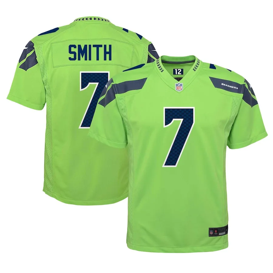Geno Smith Seattle Seahawks Nike Youth Alternate Player Game Jersey - Neon Green