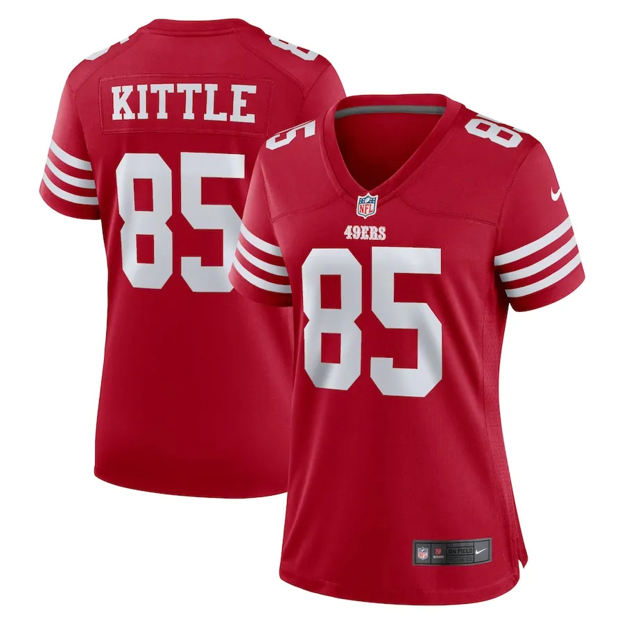 George Kittle San Francisco 49ers Nike Women's Team Game Player Jersey - Scarlet
