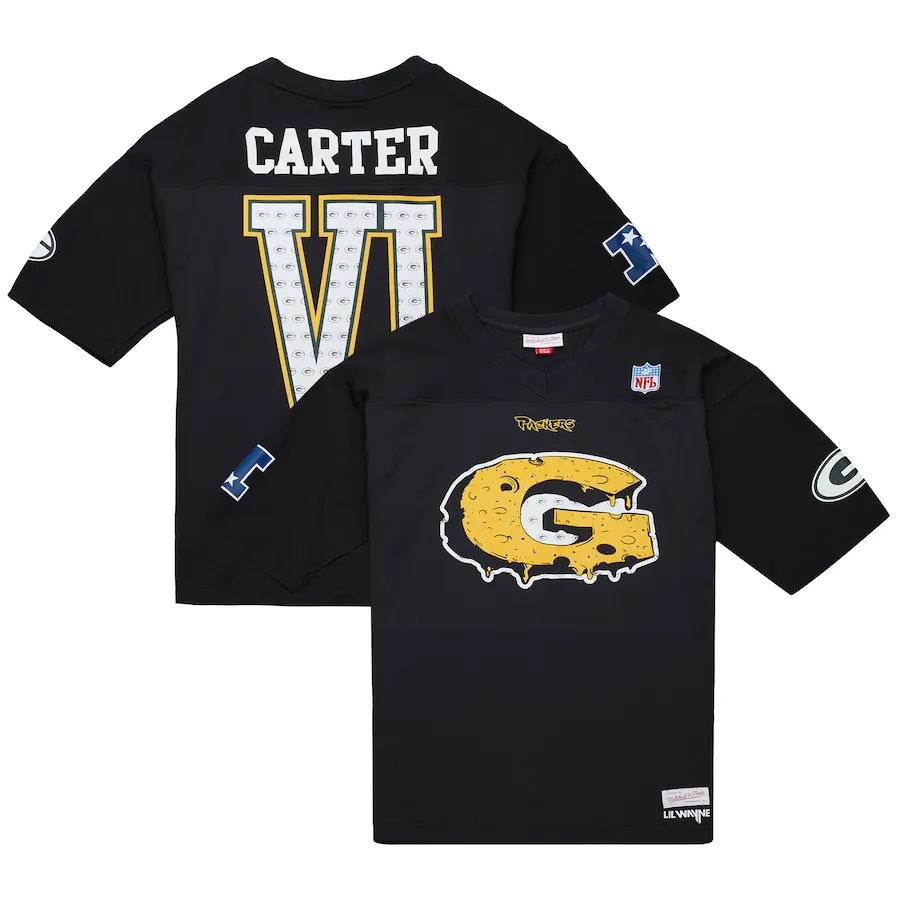Green Bay Packers Mitchell &amp Ness x Lil Wayne Legacy Fashion Jersey - Black