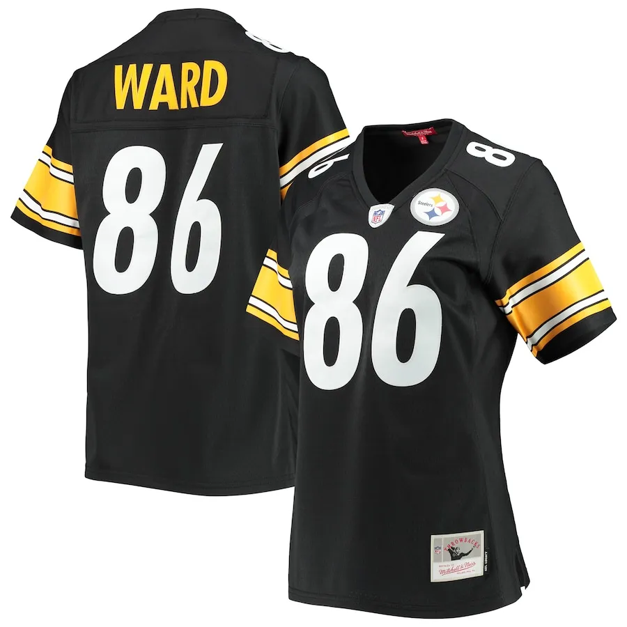 Hines Ward Pittsburgh Steelers Mitchell &amp Ness Women's Legacy Replica Player Jersey - Black