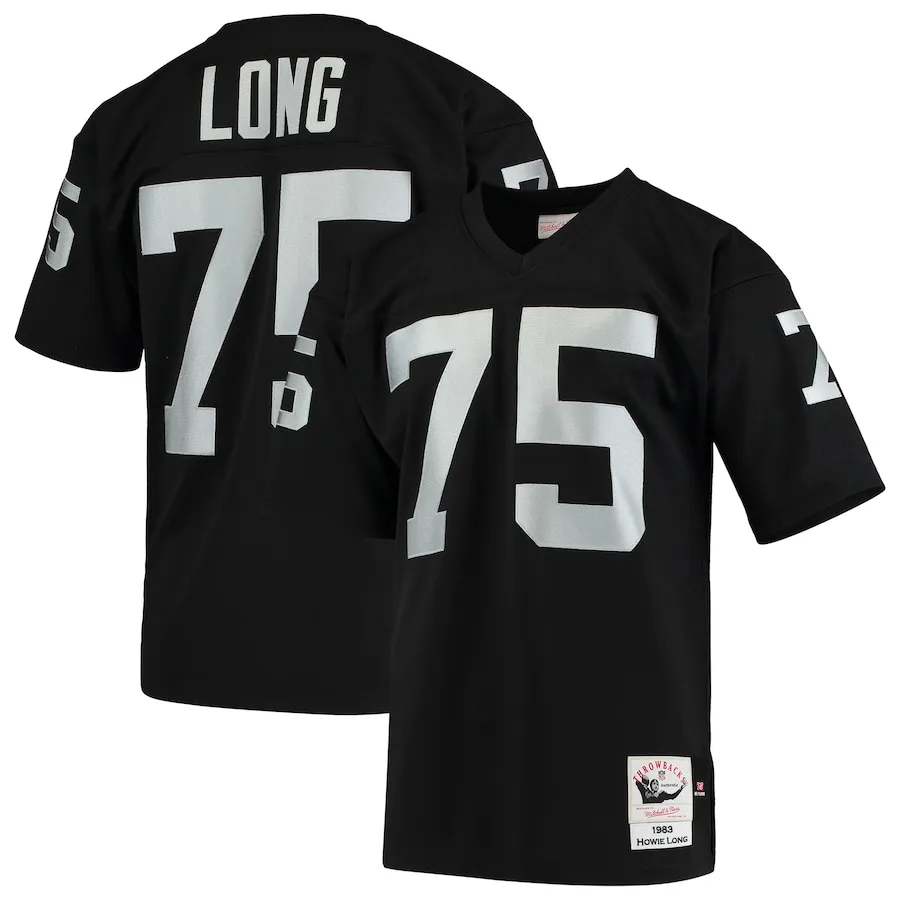Howie Long Las Vegas Raiders 1983 Mitchell &amp Ness Authentic Throwback Retired Player Jersey - Black