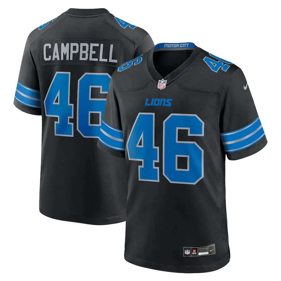 Jack Campbell Detroit Lions Nike 2nd Alternate Game Jersey - Black