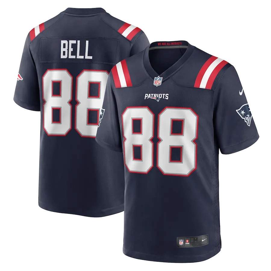 Jaheim Bell New England Patriots Nike  Game Jersey -  Navy