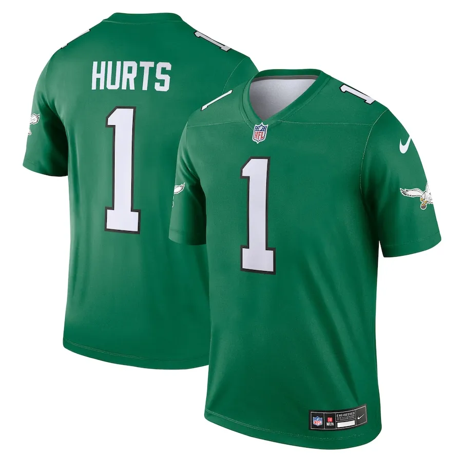 Jalen Hurts Philadelphia Eagles Nike Alternate Legend Jersey - Kelly Green