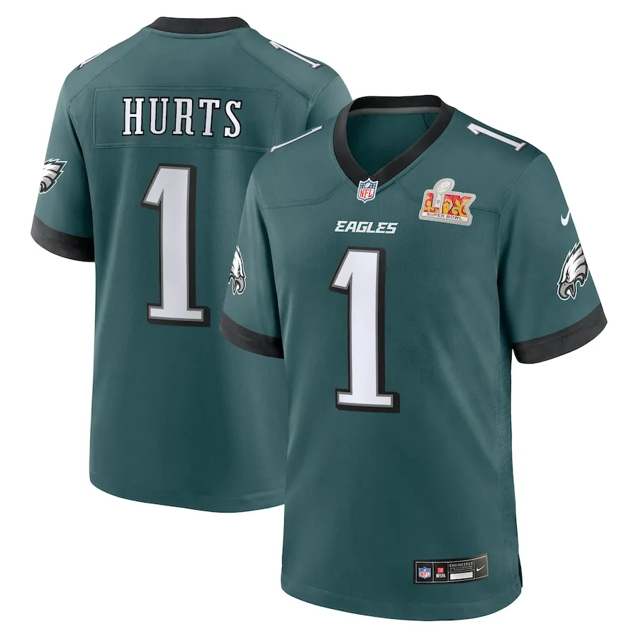 Jalen Hurts Philadelphia Eagles Nike Super Bowl LIX Game Player Jersey - Midnight Green 5830