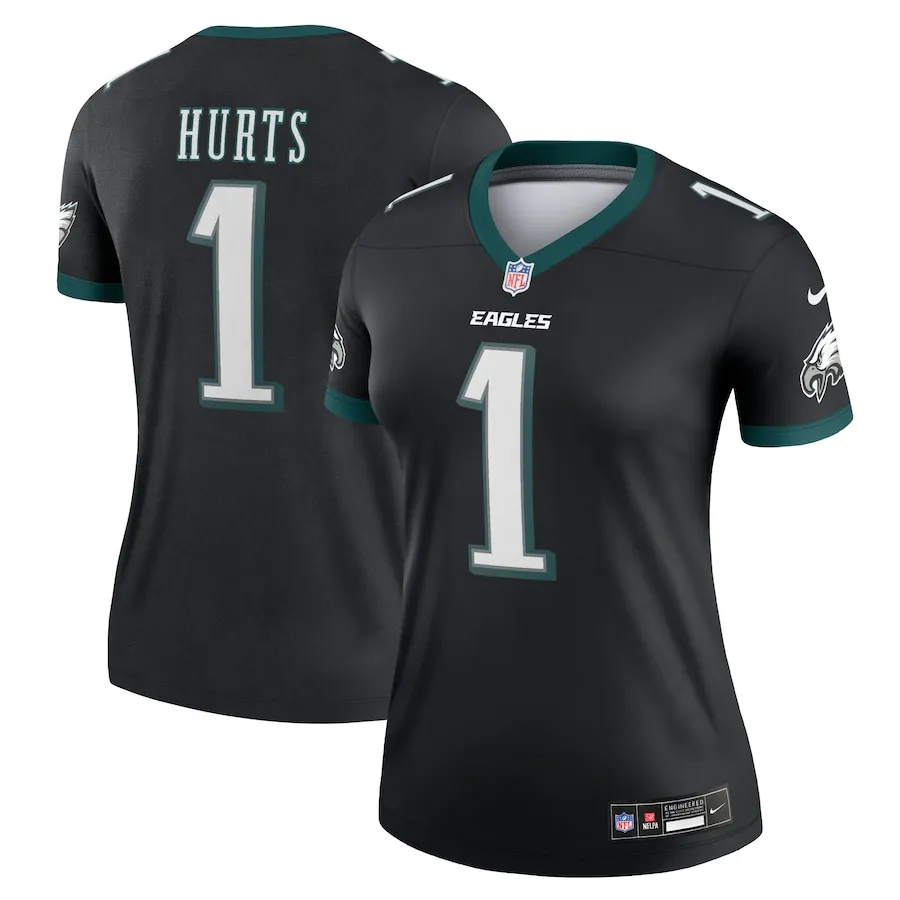 Jalen Hurts Philadelphia Eagles Nike Women's Alternate Legend Player Performance Top -  Black