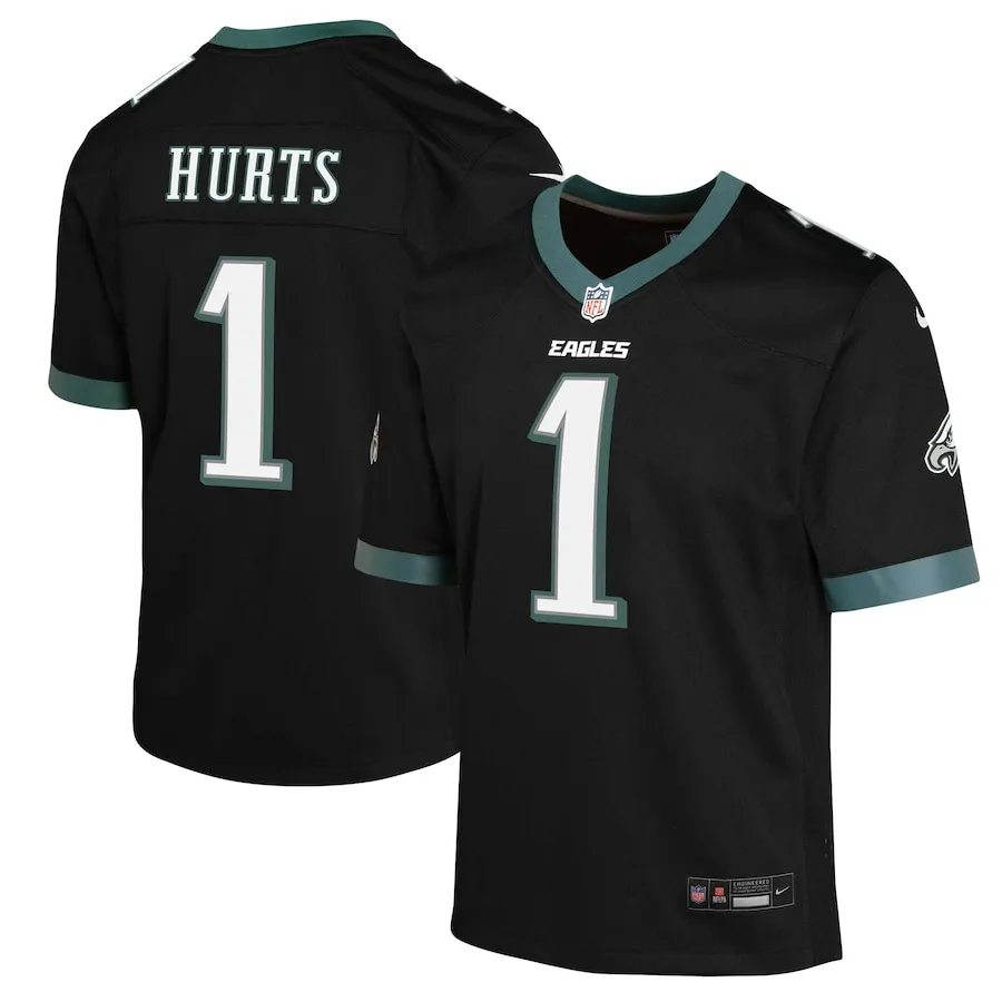 Jalen Hurts Philadelphia Eagles Nike Youth Alternate Game Jersey - Black