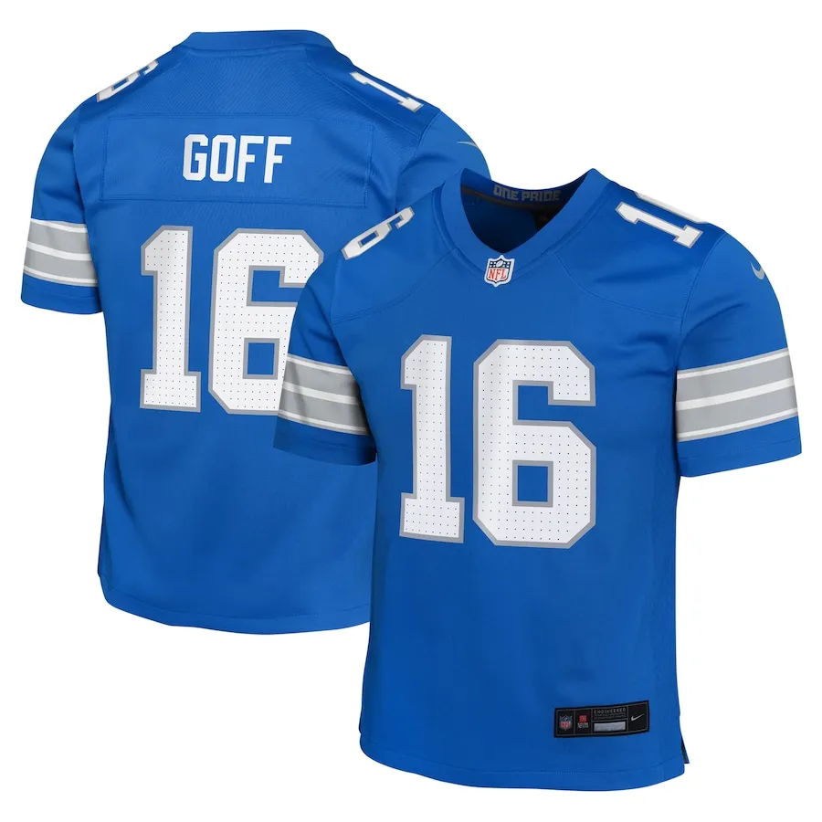 Jared Goff Detroit Lions Nike Youth Game Jersey - Blue