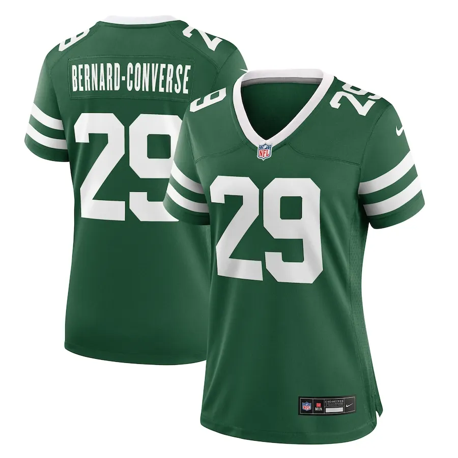 Jarrick Bernard Converse New York Jets Nike Women's Team Game Jersey - Legacy Green 5363