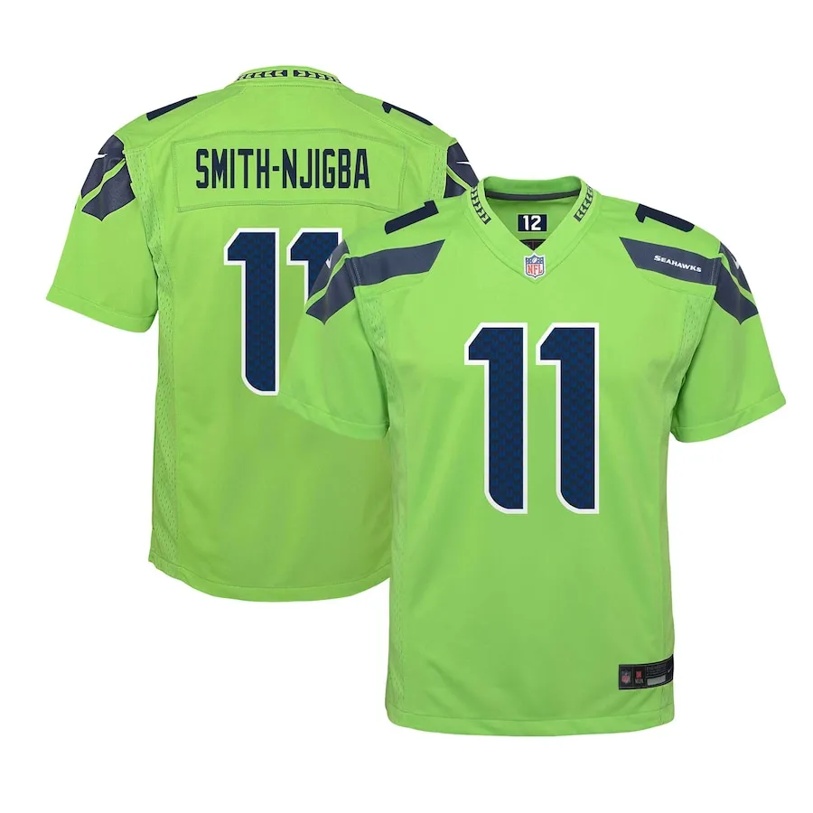 Jaxon Smith-Njigba Seattle Seahawks Nike Youth Game Jersey - Neon Green