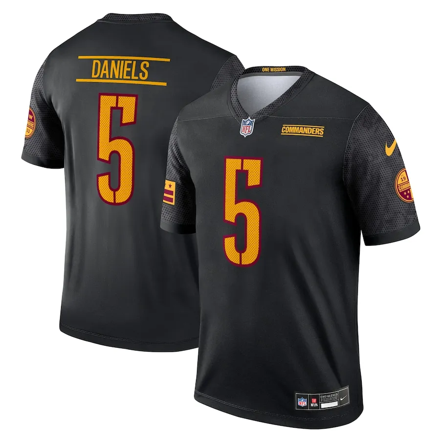 Jayden Daniels Washington Commanders Nike Alternate Legend Jersey - Black