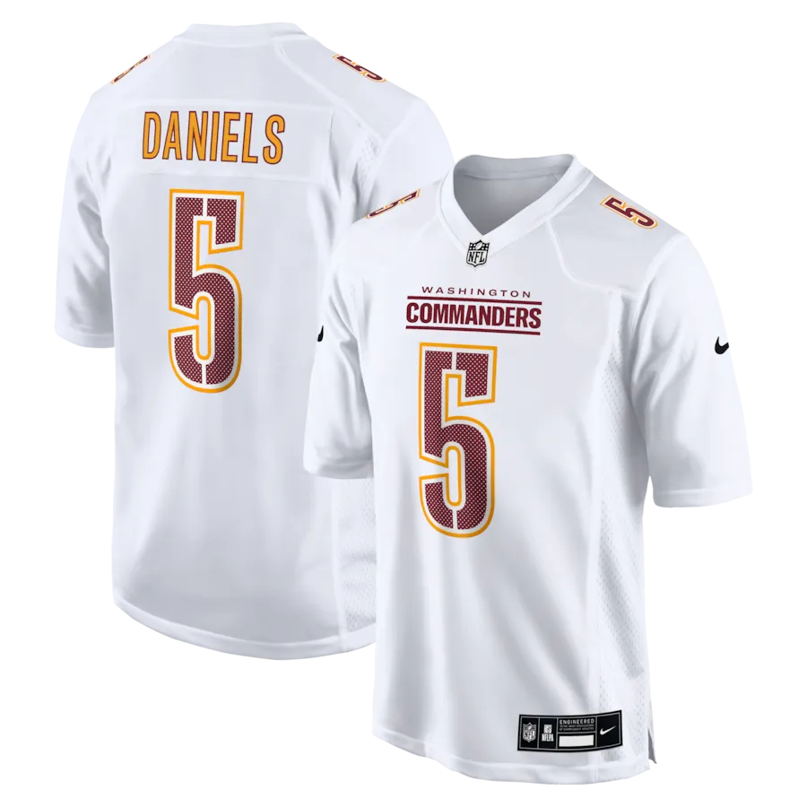 Jayden Daniels Washington Commanders Nike Fashion Jersey - Tundra White