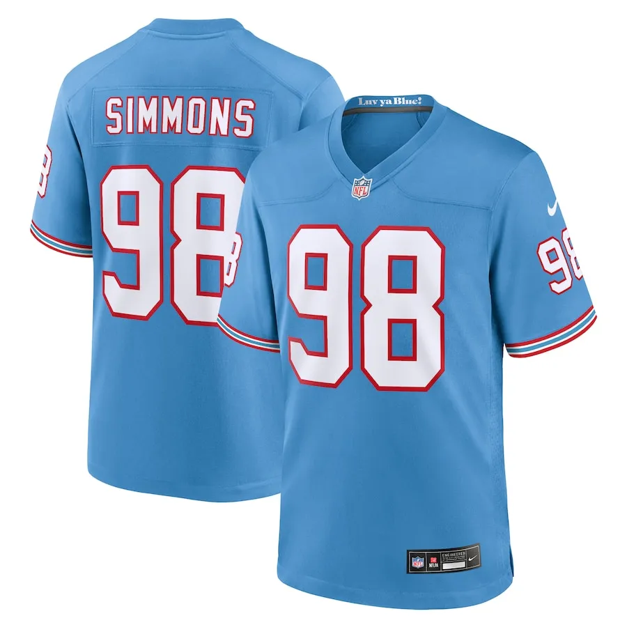 Jeffery Simmons Tennessee Titans Nike Youth Alternate Game Jersey - Light Blue