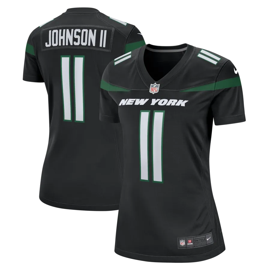 Jermaine Johnson II New York Jets Nike Women's Alternate Game Jersey - Stealth Black