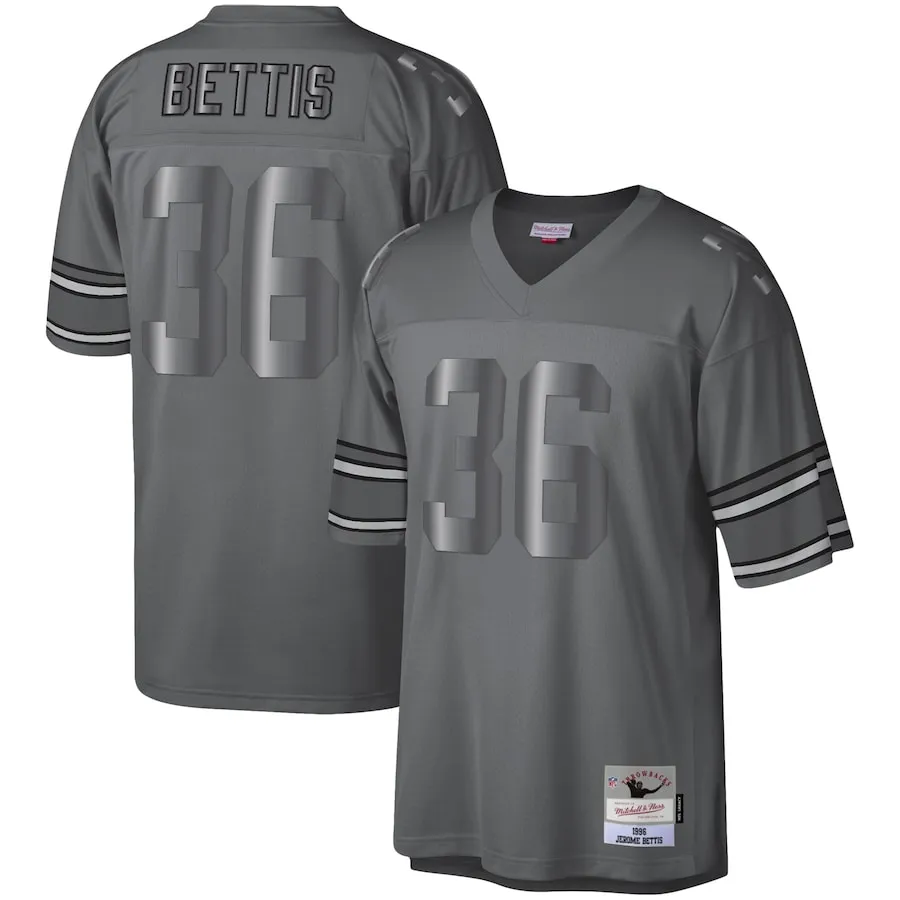 Jerome Bettis Pittsburgh Steelers Mitchell &amp Ness 1996 Retired Player Metal Legacy Jersey - Charcoal