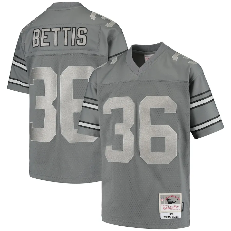 Jerome Bettis Pittsburgh Steelers Mitchell &amp Ness Youth 1996 Retired Player Metal Replica Jersey - Charcoal