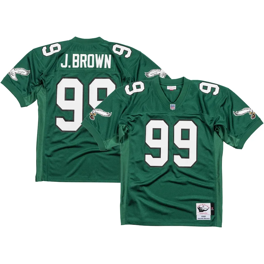 Jerome Brown Philadelphia Eagles Mitchell &amp Ness 1991 Authentic Jersey - Kelly Green