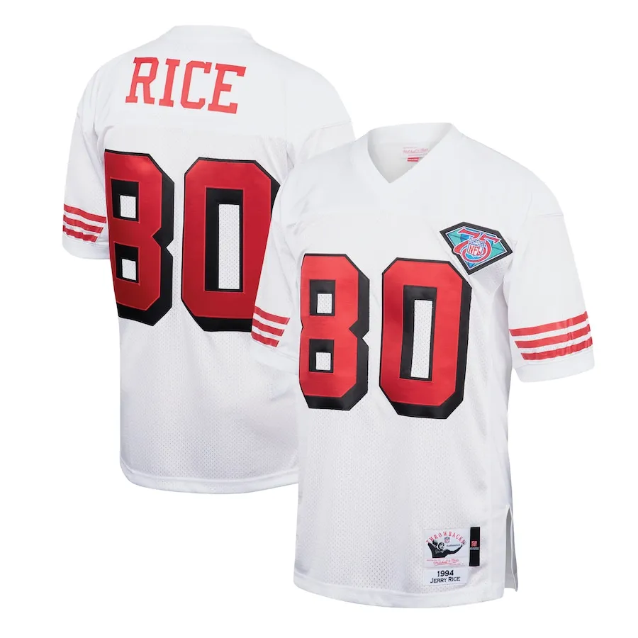 Jerry Rice San Francisco 49ers 1994 Mitchell &amp Ness Authentic Throwback Retired Player Jersey - White 4197