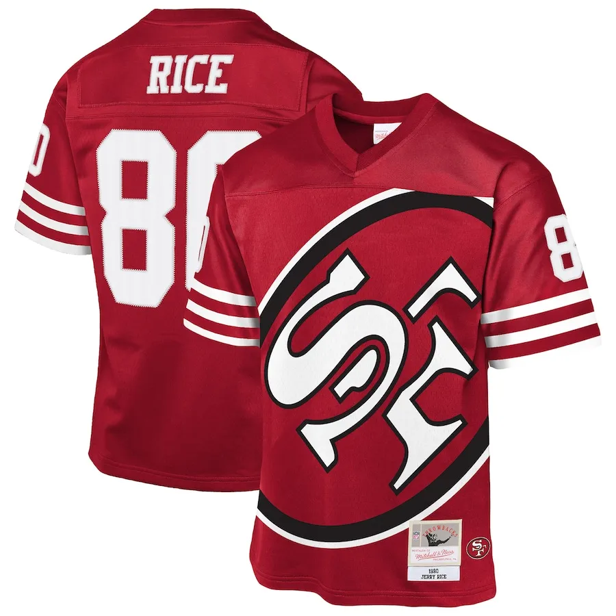 Jerry Rice San Francisco 49ers Mitchell &amp Ness Youth 1990 Throwback Fashion Jersey - Scarlet