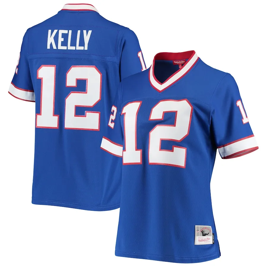 Jim Kelly Buffalo Bills Mitchell &amp Ness Women's 1990 Legacy Replica Jersey - Royal