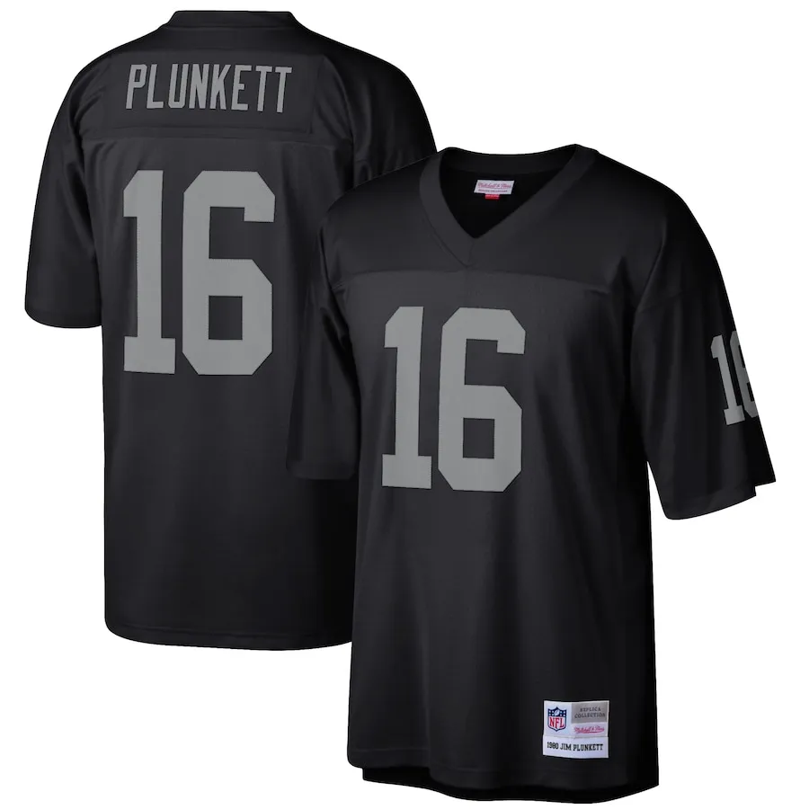 Jim Plunkett Las Vegas Raiders Mitchell &amp Ness Retired Player Legacy Replica Jersey - Black