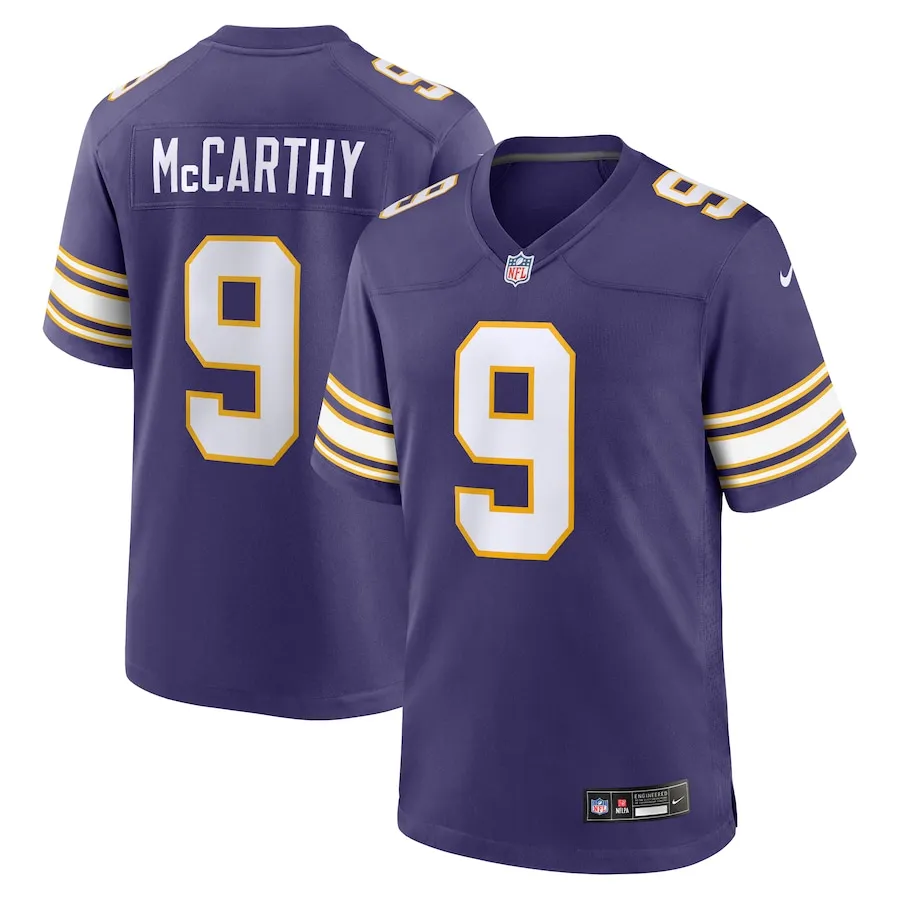 J.J. McCarthy Minnesota Vikings Nike 2nd Alternate  Player Game Jersey - Purple