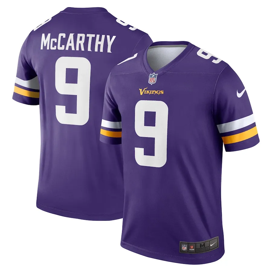 J.J. McCarthy Minnesota Vikings Nike Team Legend Jersey - Purple