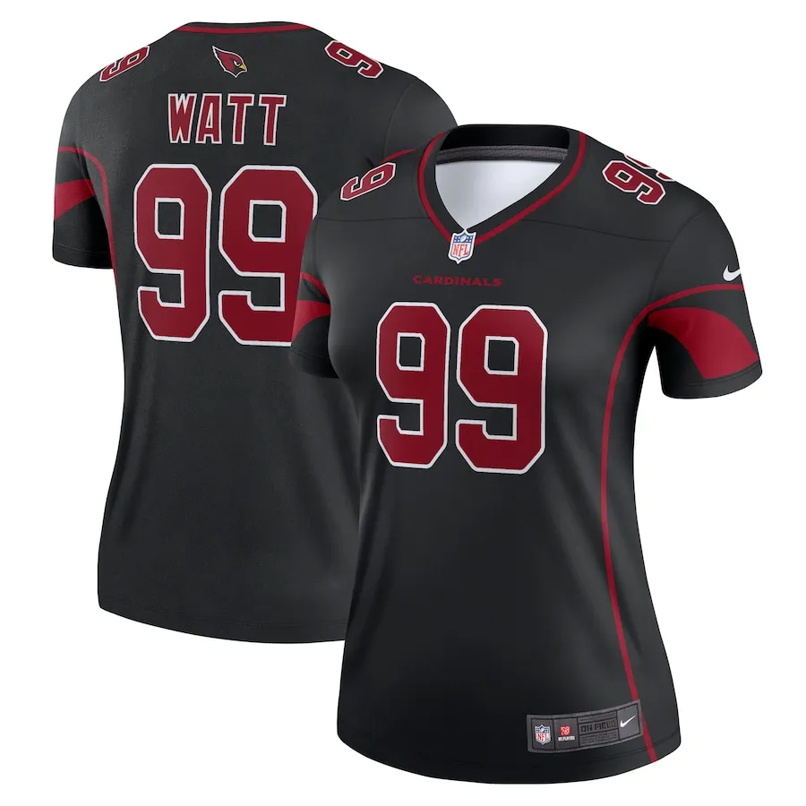 J.J. Watt Arizona Cardinals Nike Women's Alternate Legend Player Performance Top -  Black