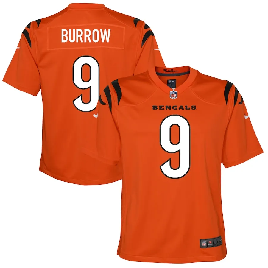 Joe Burrow Cincinnati Bengals Nike Youth Alternate Game Jersey - Orange