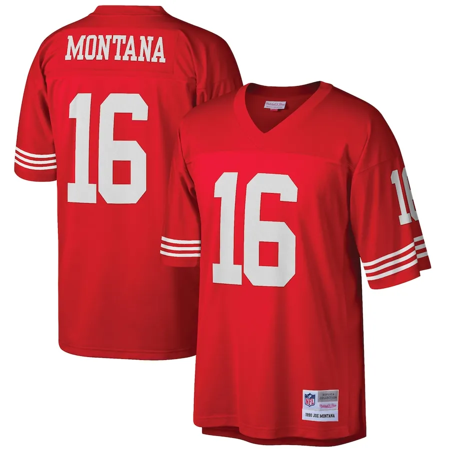 Joe Montana San Francisco 49ers Mitchell &amp Ness Big &amp Tall 1990 Retired Player Replica Jersey - Scarlet
