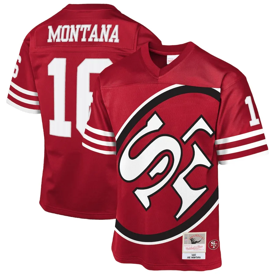 Joe Montana San Francisco 49ers Mitchell &amp Ness Youth 1990 Throwback Fashion Jersey - Scarlet