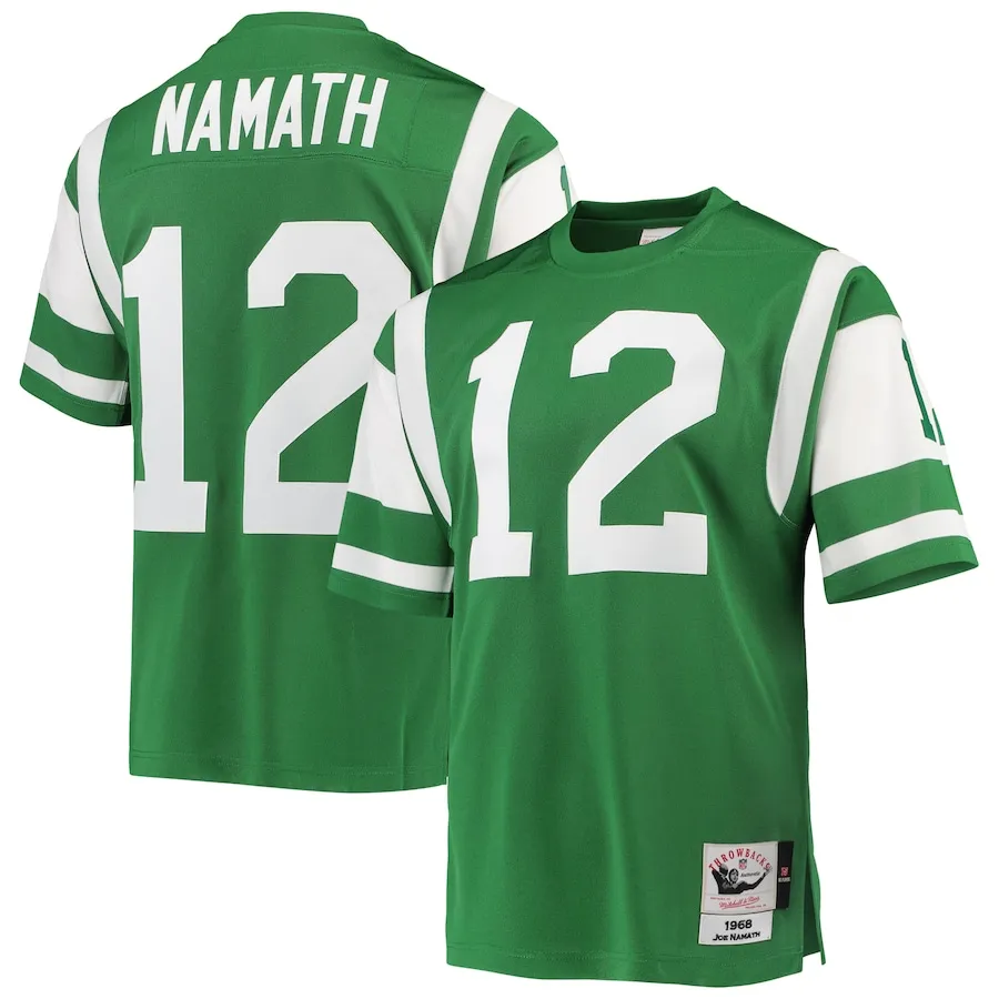 Joe Namath New York Jets 1968 Mitchell &amp Ness Authentic Throwback Retired Player Jersey - Green