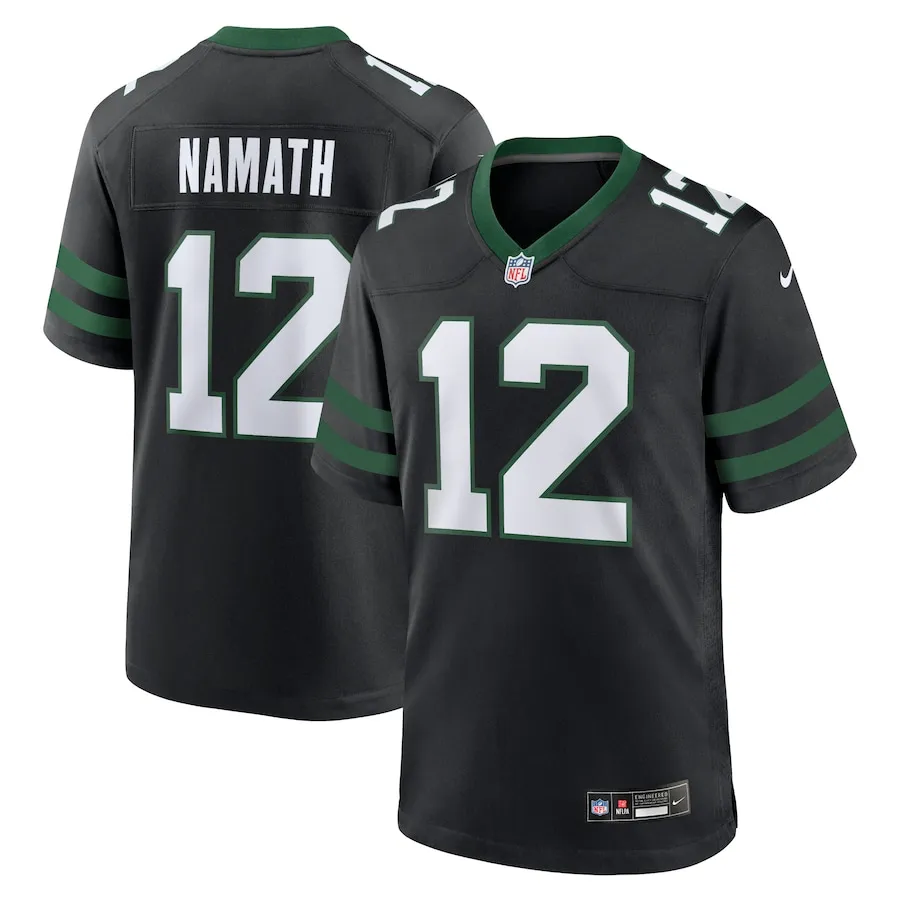 Joe Namath New York Jets Nike Alternate Retired Player Game Jersey - Legacy Black