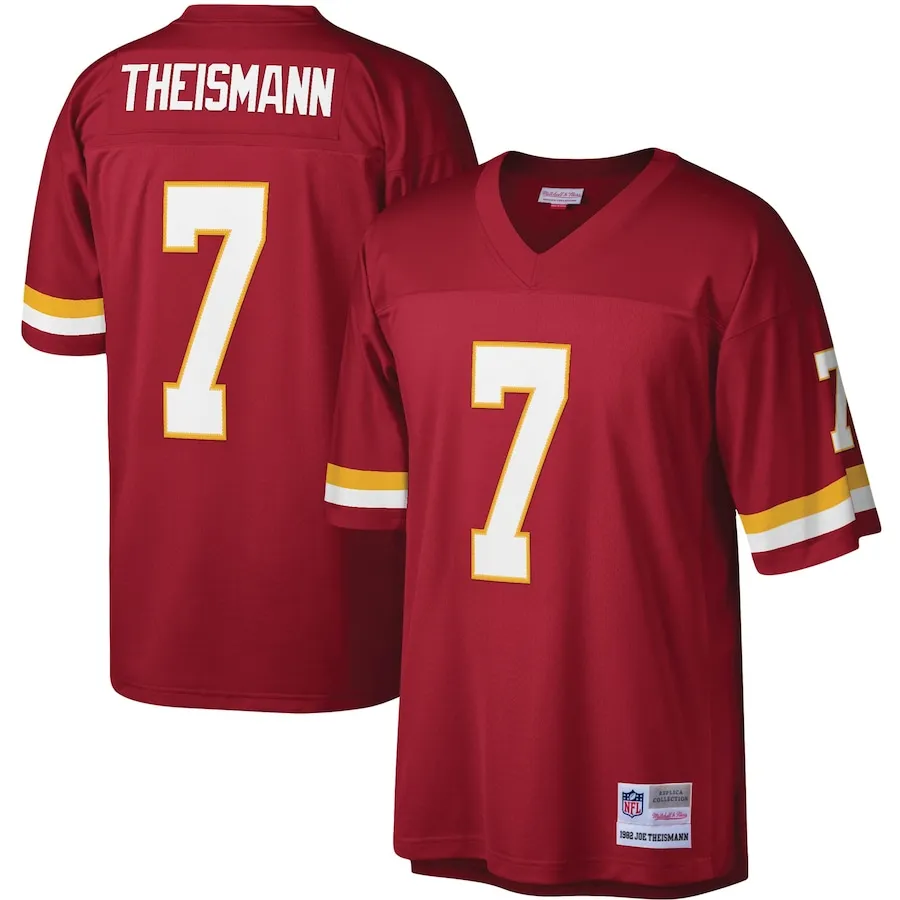 Joe Theismann Washington Football Team Mitchell &amp Ness Legacy Replica Jersey - Burgundy