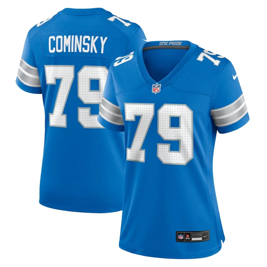John Cominsky Detroit Lions Nike Women's Team Game Jersey -  Blue