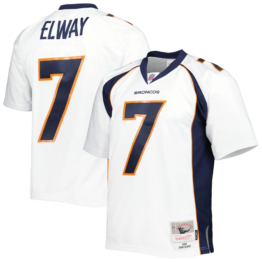 John Elway Denver Broncos Mitchell &amp Ness 1998&nbspLegacy Replica Jersey - White