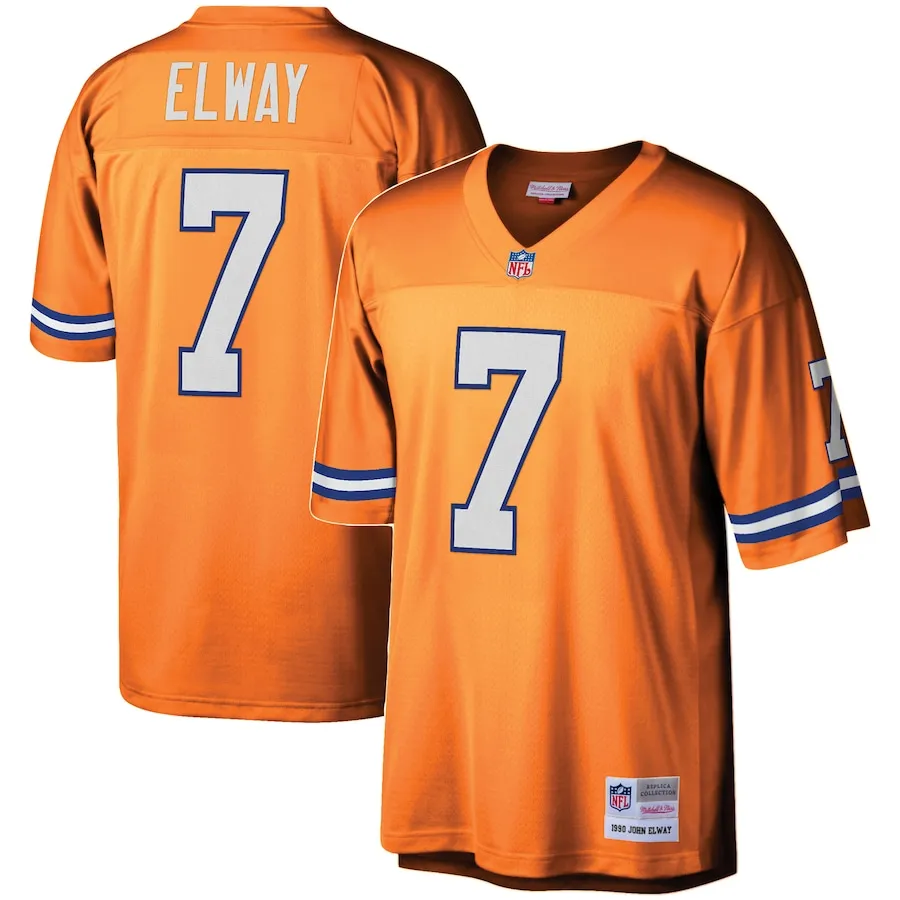 John Elway Denver Broncos Mitchell &amp Ness Youth 1990 Legacy Retired Player Jersey - Orange