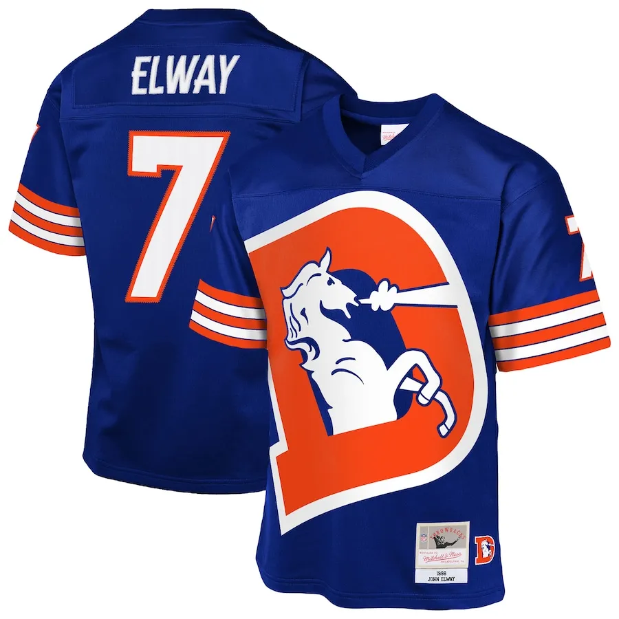 John Elway Denver Broncos Mitchell &amp Ness Youth 1998 Throwback Fashion Jersey - Royal