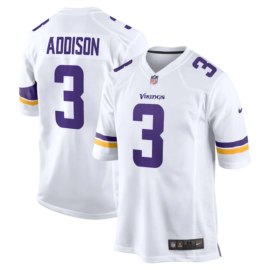 Jordan Addison Minnesota Vikings Nike Away Game Jersey - White