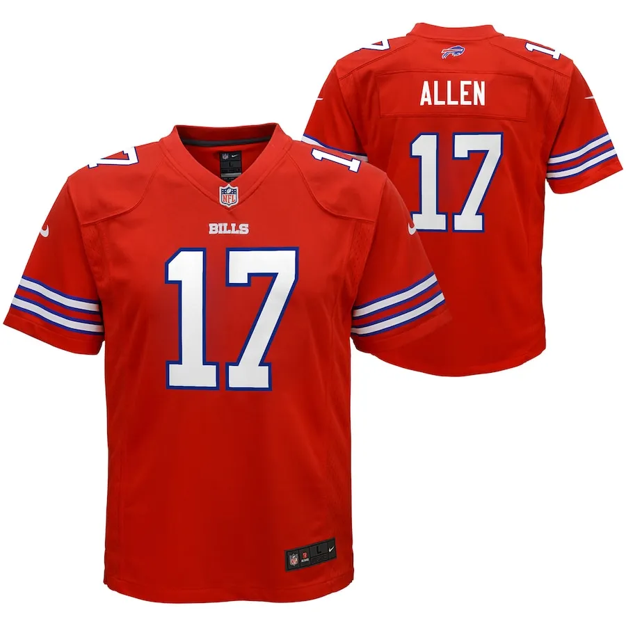 Josh Allen Buffalo Bills Nike Youth Alternate Game Jersey - Red
