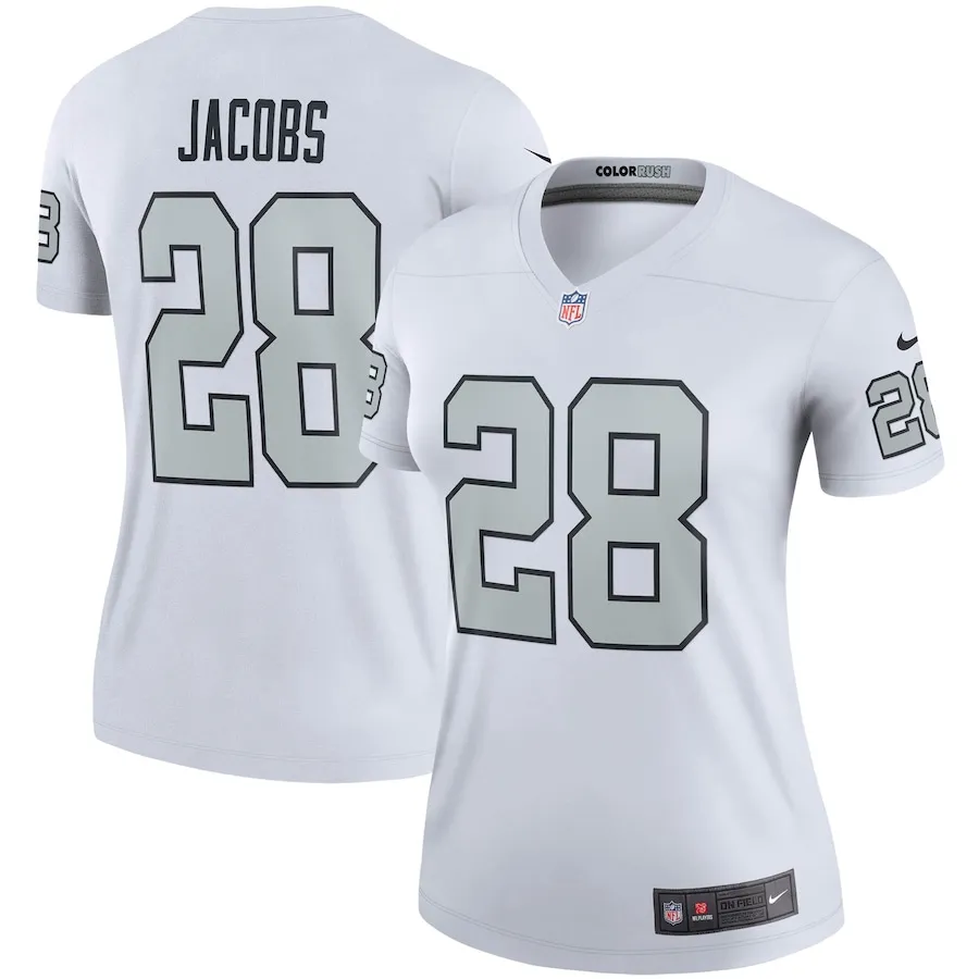 Josh Jacobs Las Vegas Raiders Nike Women's Alternate Legend Player Performance Top -  White