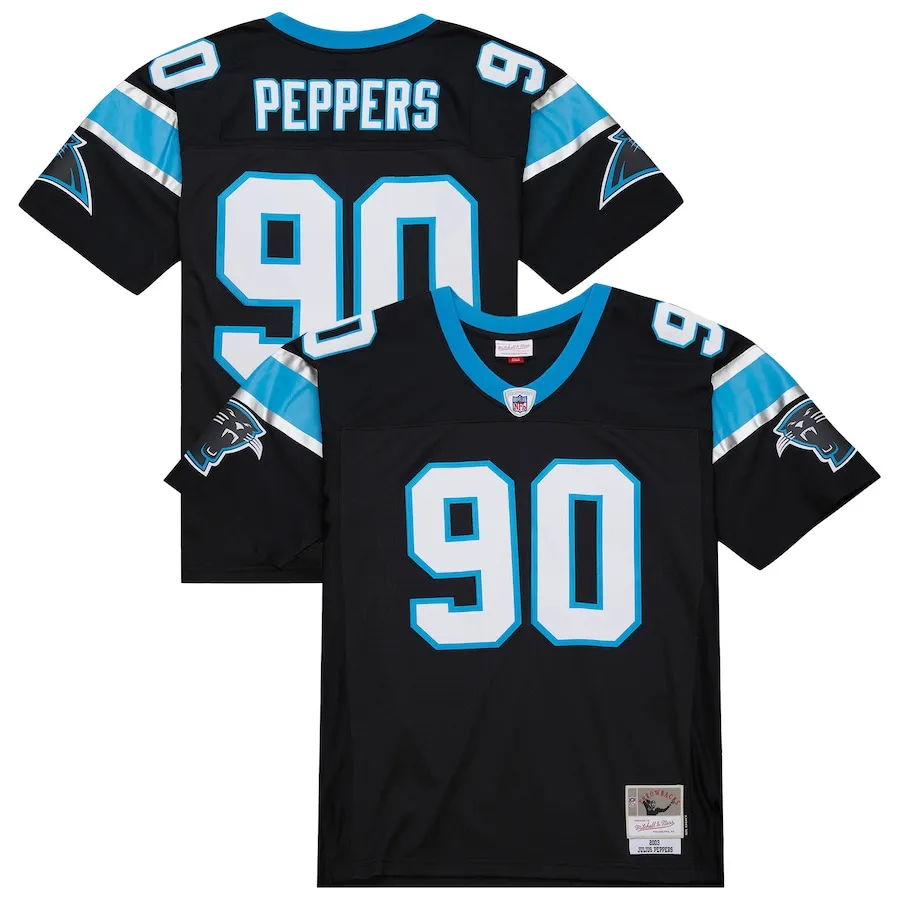 Julius Peppers Carolina Panthers Mitchell &amp Ness Big &amp Tall 2003 Alternate Legacy Retired Player Jersey - Black