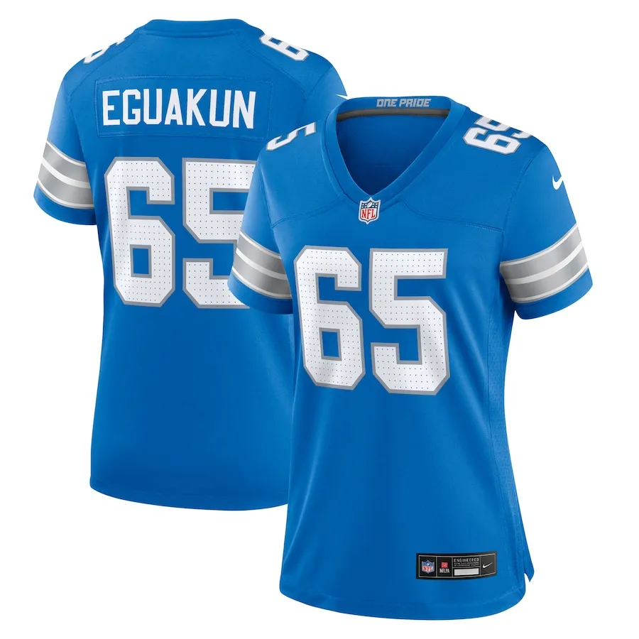 Kingsley Eguakun Detroit Lions Nike Women's Game Jersey -  Blue